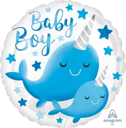 18" Μπαλόνι Baby Boy Narwhall