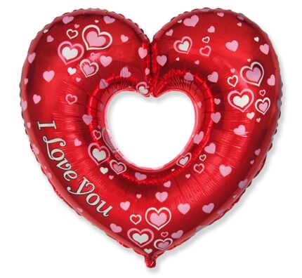 24" Μπαλόνι Καρδιά με τρύπα I Love you