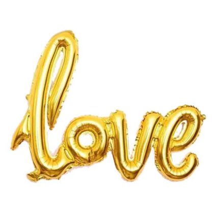 40'' Μπαλόνι αγάπης 'Love' Χρυσό