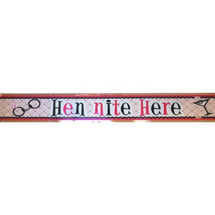 Διακοσμητικό μεταλλικό μπάνερ Hen Nite Here 3,65μ