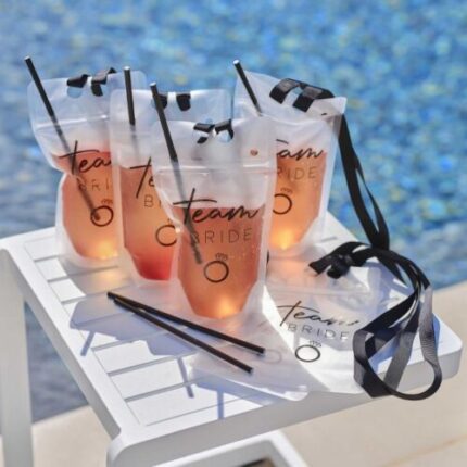 Drinking Pouch με κορδόνι - Team Bride (6 τεμ)