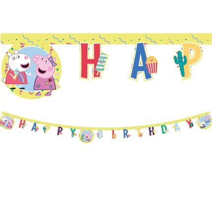 Γιρλάντα "Happy Birthday" Πέππα το Γουρουνάκι