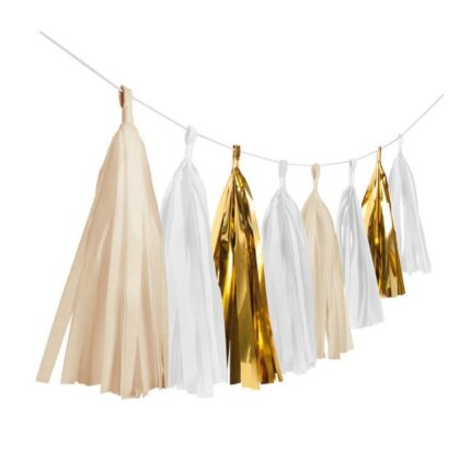 Γιρλάντα με Φούντες Gold Brush 3m