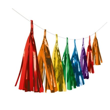 Γιρλάντα με Φούντες Rainbow 3m