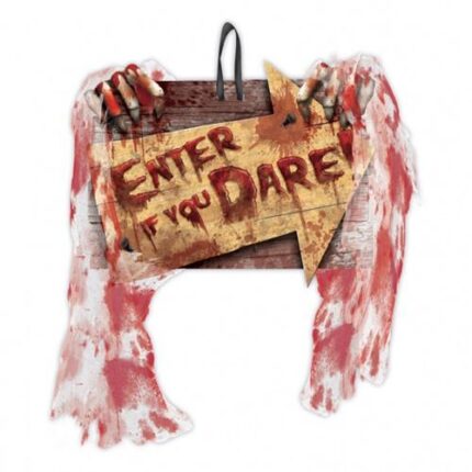 Halloween Πινακίδα "Enter If You Dare"