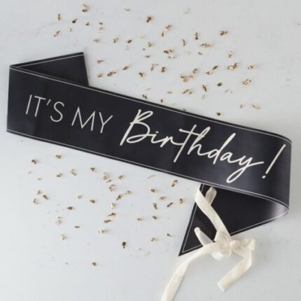 Κορδέλα It's my Birthday μαύρη
