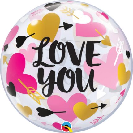 Μπαλόνι Bubble Love You Καρδιές & Βέλη