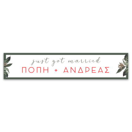 Πινακίδες αυτοκινήτου γάμου - Dusk Botanical (2 τεμ)