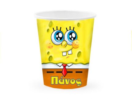Ποτήρια με όνομα Μπόμπ Σφουγγαράκης (8 τεμ)
