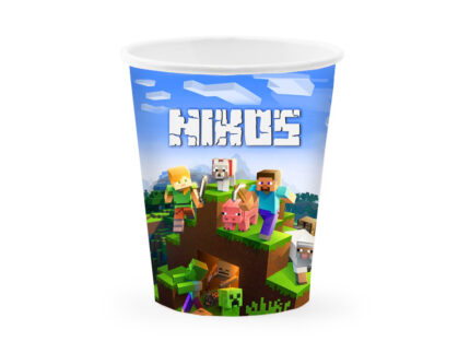 Ποτήρια με όνομα Minecraft (8 τεμ)