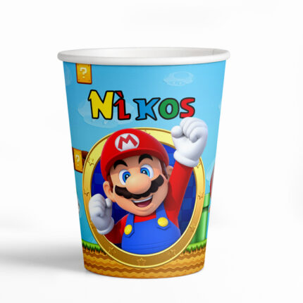 Ποτήρια με όνομα Super Mario (8 τεμ)