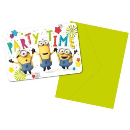 Προσκλήσεις πάρτι Minions (8 τεμ)