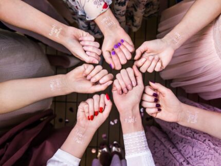 Προσωρινά ροζ χρυό Τατουάζ για Bachelorette (13 τεμ)