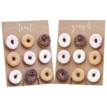 Rustic Kraft Donut Wall (2 τεμ)