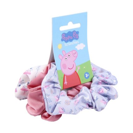 Scrunchies μαλλιών Πέππα το Γουρουνάκι (3 τεμ)