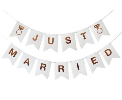 Σημαιάκια γάμου Just Married 300cm