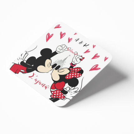 Σουβέρ Βαλεντίνου από φελλό - Mickey & Minnie