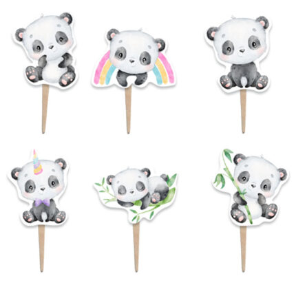 Οδοντογλυφίδες πάρτυ αρκουδάκι Panda (6 τεμ)