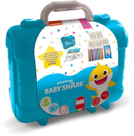 Βαλιτσάκι Baby Shark με είδη ζωγραφικής