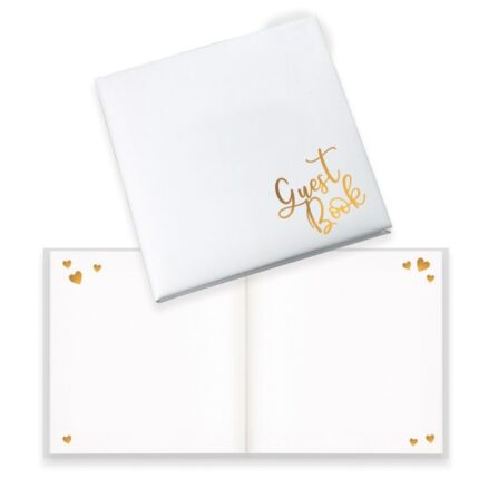Βιβλίο Ευχών "Guest Book" με χρυσά γράμματα