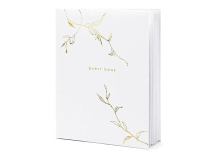 Βιβλίο Ευχών Guest Book χρυσά φύλλα