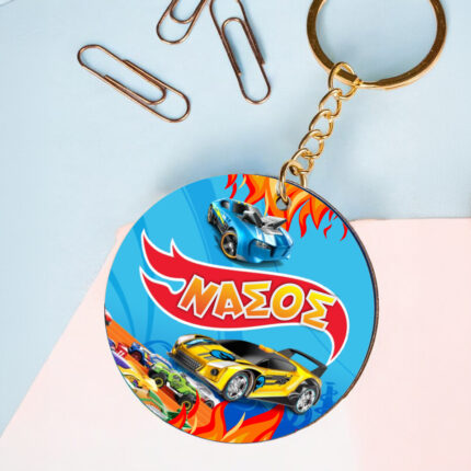 Ξύλινο Μπρελόκ Hot Wheels