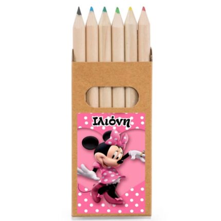 Ξυλομπογιές Minnie σε κουτάκι κραφτ