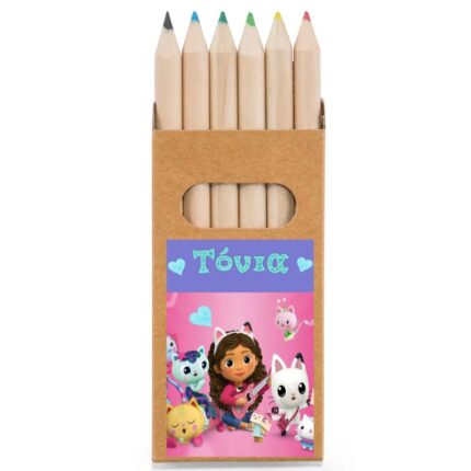 Ξυλομπογιές Gabby's Dollhouse σε κουτάκι κραφτ