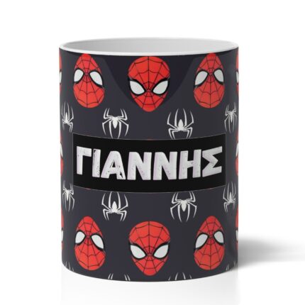 Μολυβοθήκη με Όνομα – Spiderman Μαύρη