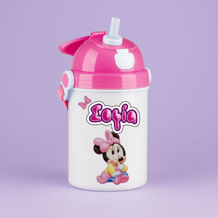 Παιδικό Παγούρι – Minnie Mouse Ροζ 400ml