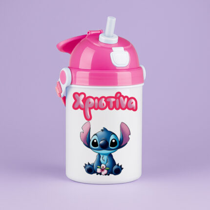 Παιδικό Παγούρι – Stitch Ροζ 400ml